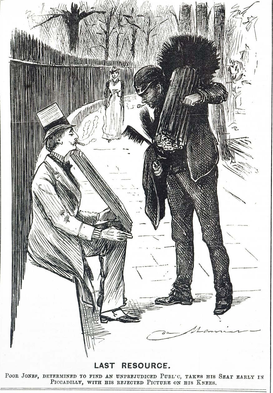 Cartoon depicting a chimney sweep and his brushes 作者 乔治·杜莫里耶
