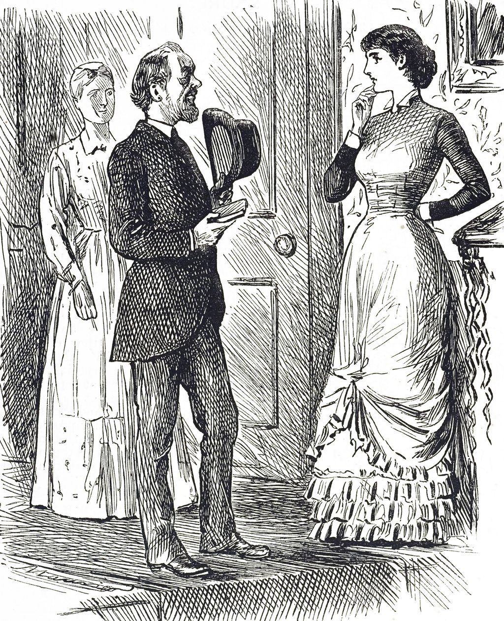 Cartoon depicting a different type of gas meter in use 作者 乔治·杜莫里耶