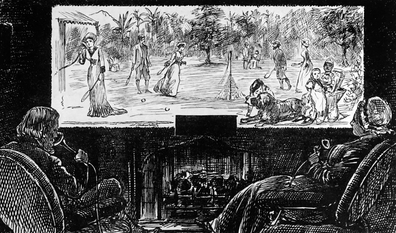 George du Maurier depicting his vision of the application of Edison
