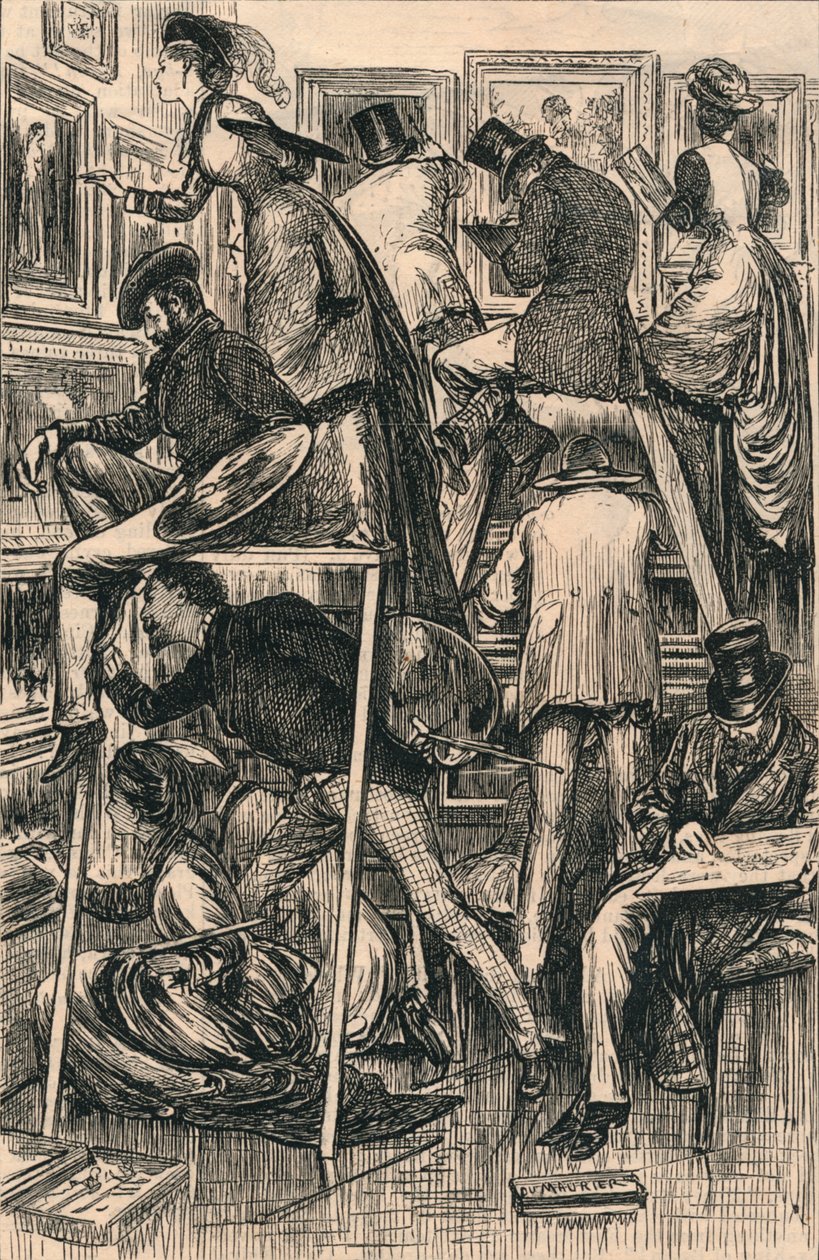 1877年在皇家艺术学院上光日 作者 乔治·杜莫里耶