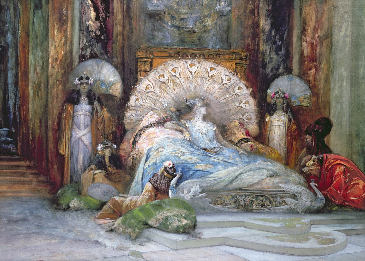 莎拉·伯恩哈特（Sarah Bernhardt）饰演维多利亚·萨杜（Victorien Sardou）的“西奥多拉”（Theodora），于1884年在巴黎制作，1902年 作者 乔治克莱林