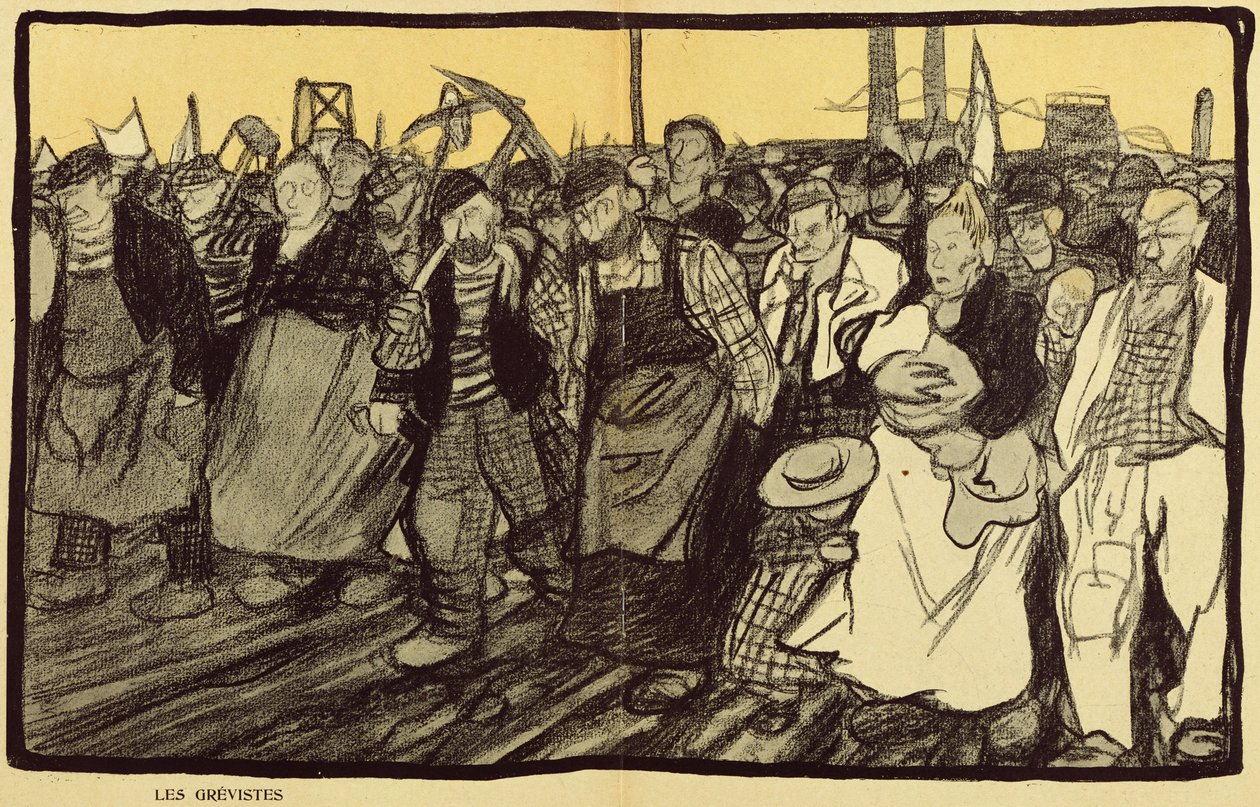 罢工者，来自&39;The Butter Plate&39;的漫画，1904年3月5日）彩色光刻） 作者 乔治·杜普依斯