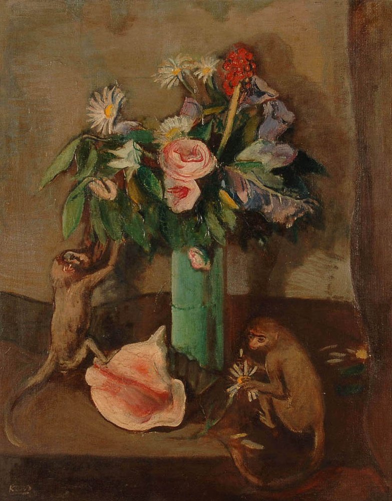 Fleurs et singesnGerman：鲜花和猴子 作者 乔治·卡佩莱斯