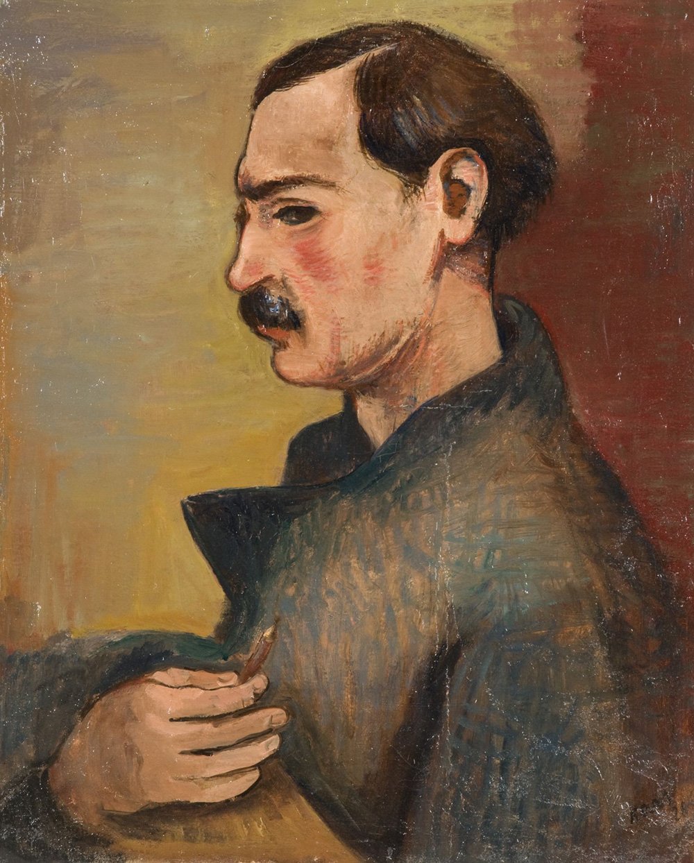 Portrat des Malers UtrillonFrancais：Maurice UtrillonCestina的肖像：Portret Malali Utrillan 作者 乔治·卡佩莱斯