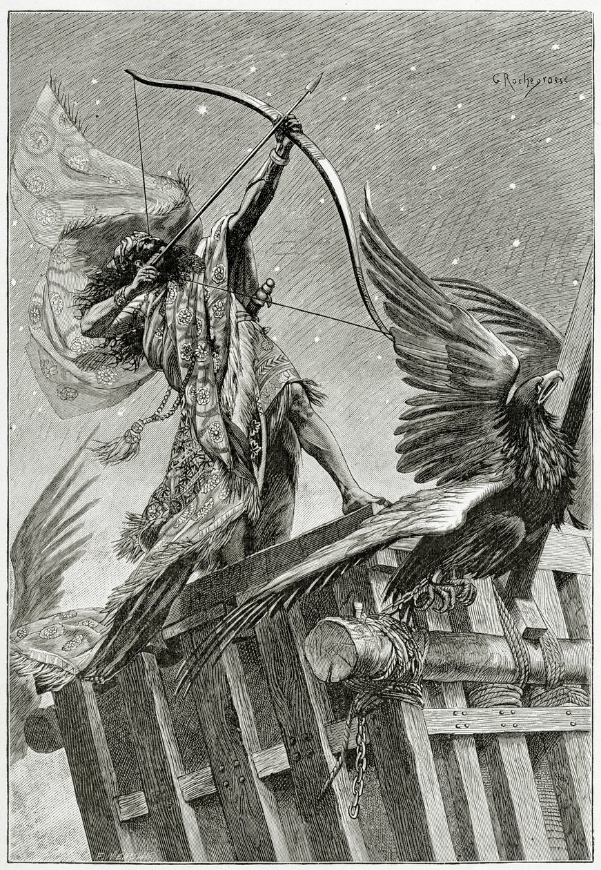 Nemrod，十九世纪（bw雕刻） 作者 乔治·玛丽·罗什格罗塞（Georges Marie Rochegrosse）