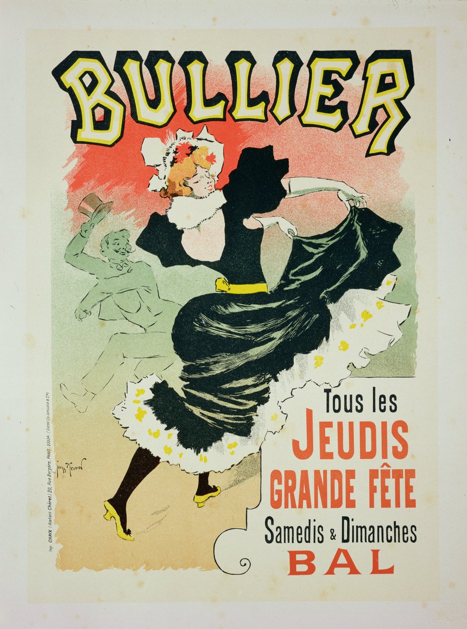复制宣传&39;Bullier Ball&39;的海报，1894年（见127103） 作者 乔治·穆尼耶
