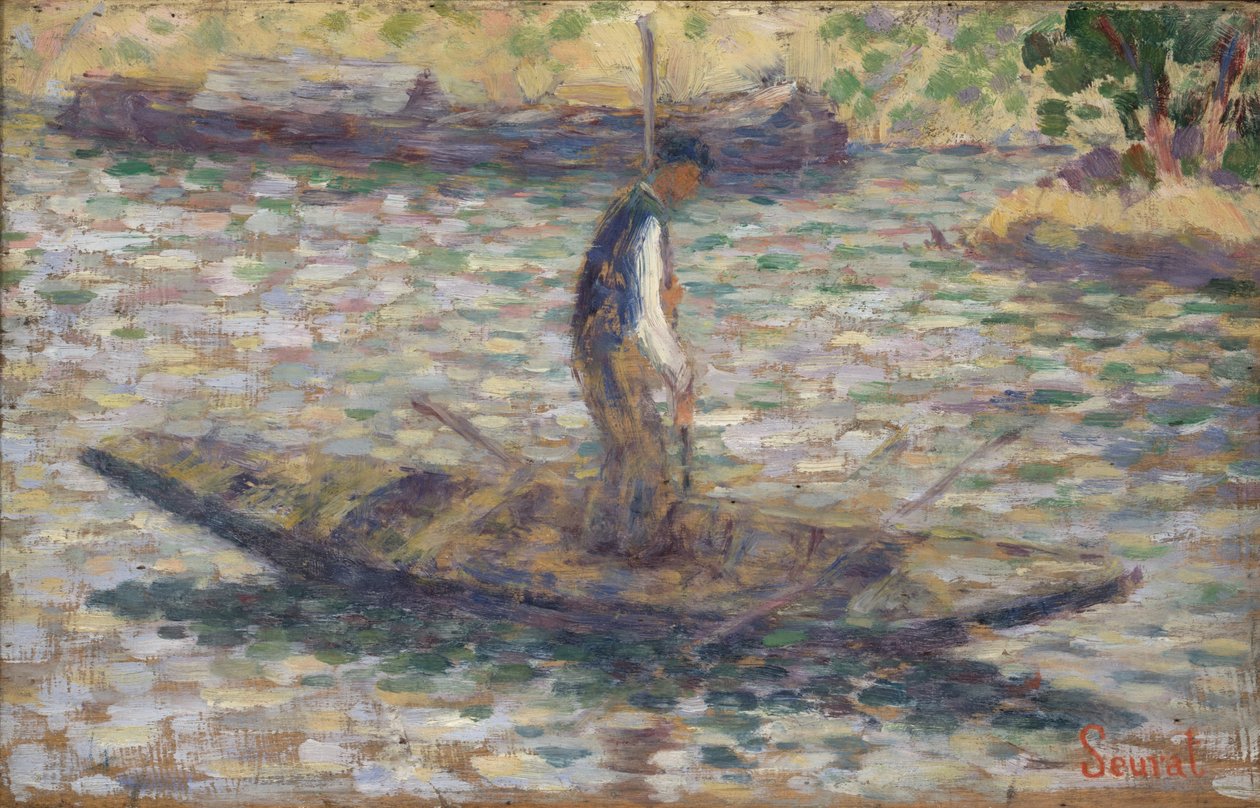 渔夫，c.1884 作者 乔治·苏拉特