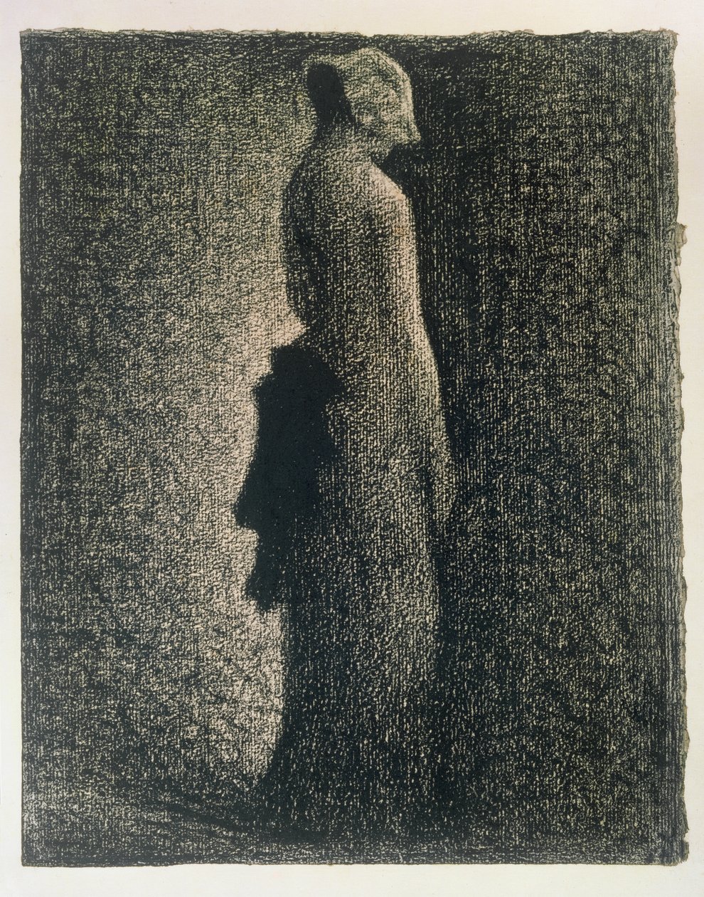 黑弓，1882-3（背景蜡笔） 作者 乔治·苏拉特