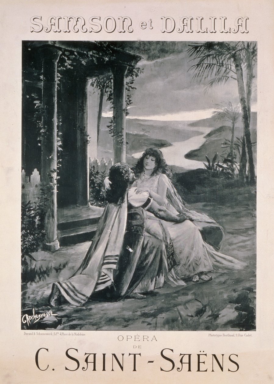 海报广告&39;参孙和达利拉&39;，歌剧由Camille Saint Saens（1835-1921） 作者 乔治·玛丽·罗什格罗塞（Georges Marie Rochegrosse）