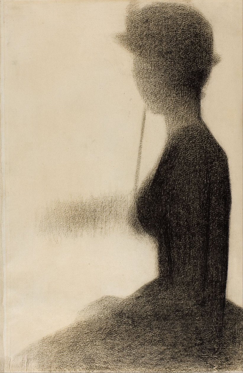 坐着的女人用遮阳伞（研究La Grande Jatte） 作者 乔治·苏拉特