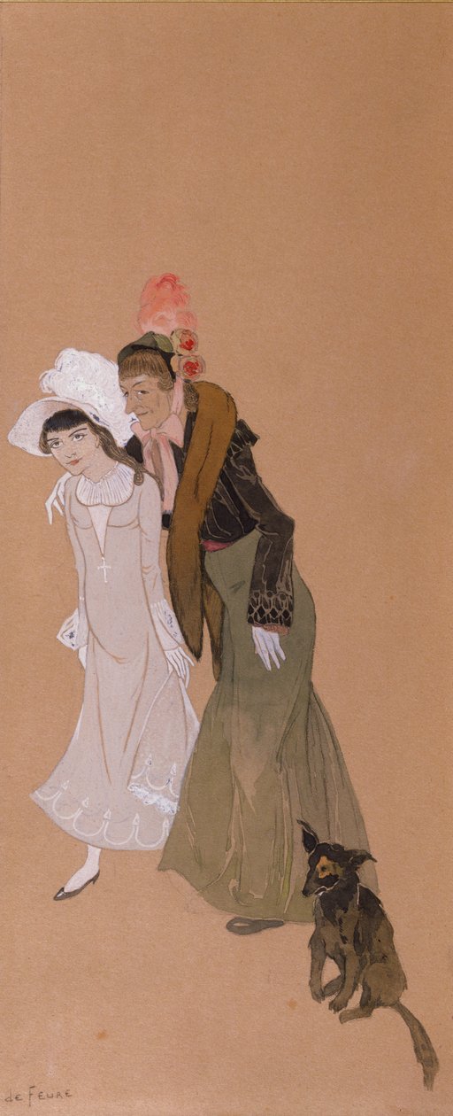 阿尔瓦雷斯女士和她的孙女吉吉，1943年 作者 乔治·德菲尔