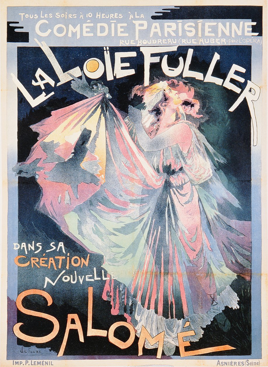 海报广告Loie Fuller在Comedie Parisienne担任&39;Salome&39; 作者 乔治·德菲尔