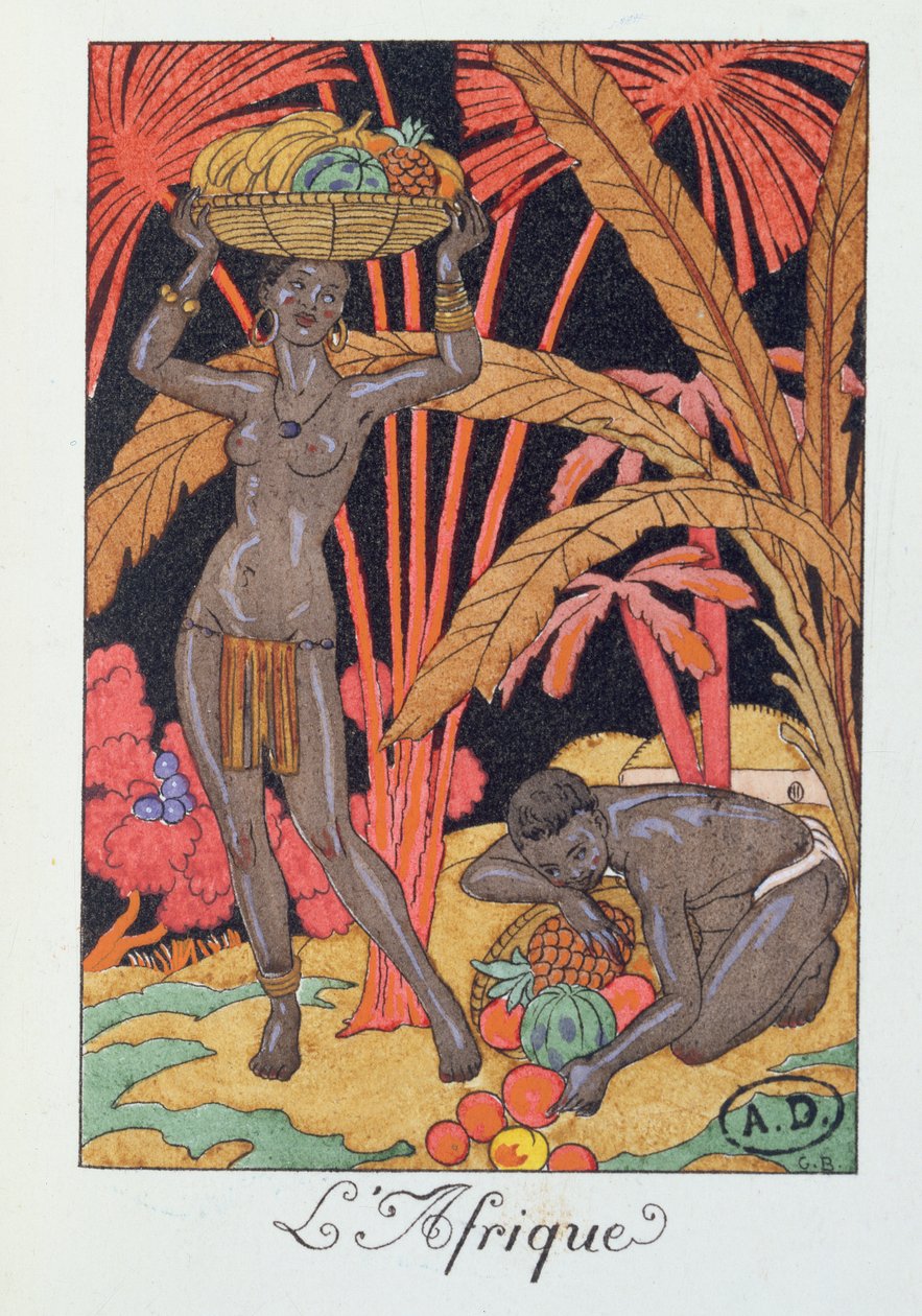 非洲"，1921 年日历插图 作者 乔治理发师