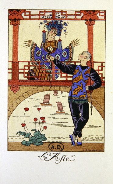 亚洲"，1921 年日历插图 作者 乔治理发师