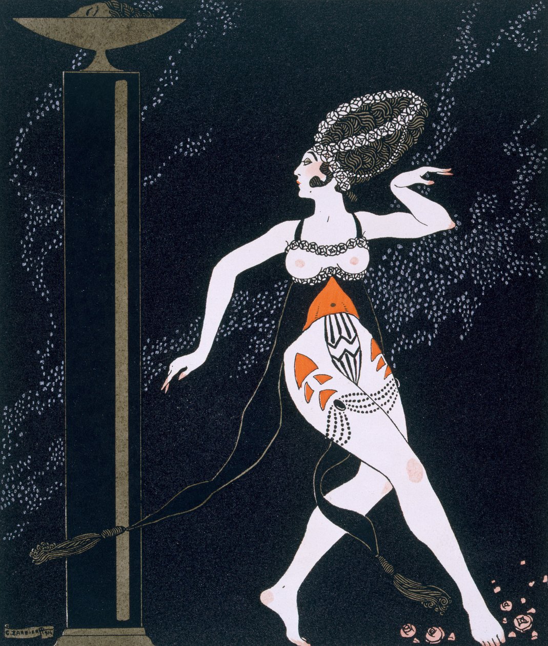 Tamara Karsavina (1885-1978) 1914 年的芭蕾舞场景（照片印刷） 作者 乔治理发师