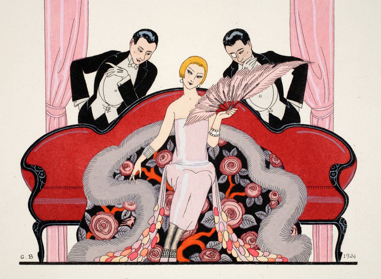 Falbalas  Fanfreluches, Almanach des Modes Présentes, Passées et Futures》封面细节 作者 乔治理发师