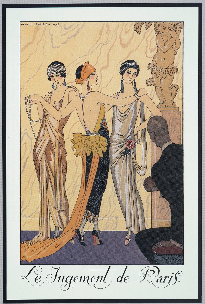 Falbalas et Fanfreluches，1924 年年鉴，巴黎的审判，乔治·巴比尔 (George Barbier) 印刷 作者 乔治理发师