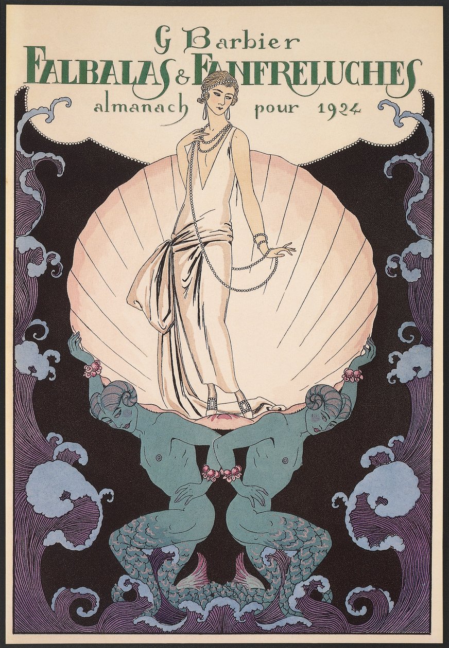 Falbalas et Fanfreluches, Almanac for 1924, front cover, by George Barbier, print   1415214   zh       chinese Successfully Translated  Original: Expressionisten-Skizze 1 Translat: Expressionisten-Skizze 1 1476283 zh chinese Successfully Translated Origina 作者 乔治理发师