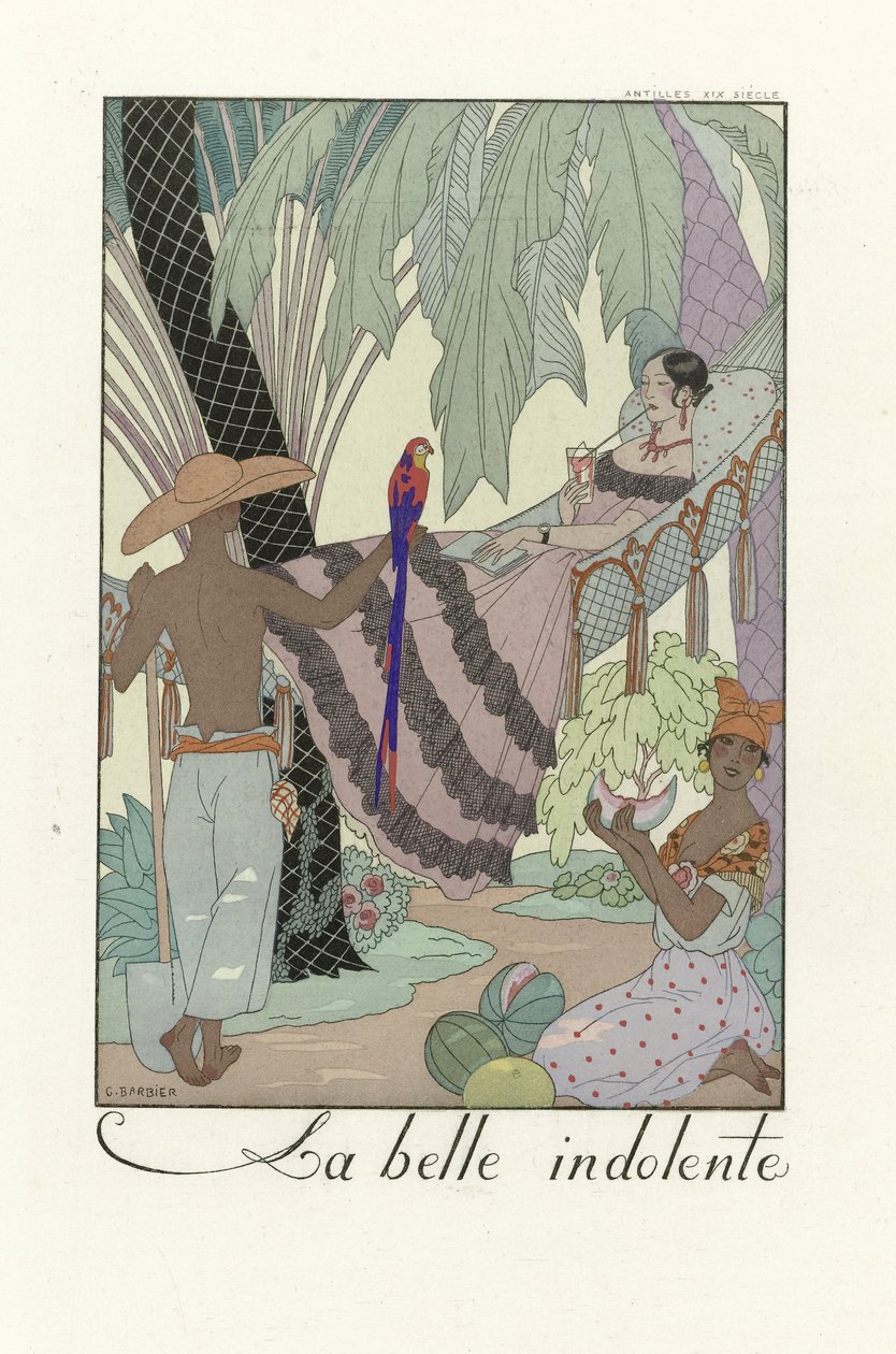 La Belle Indolent，酒吧。 1923 年（模板印刷） 作者 乔治理发师