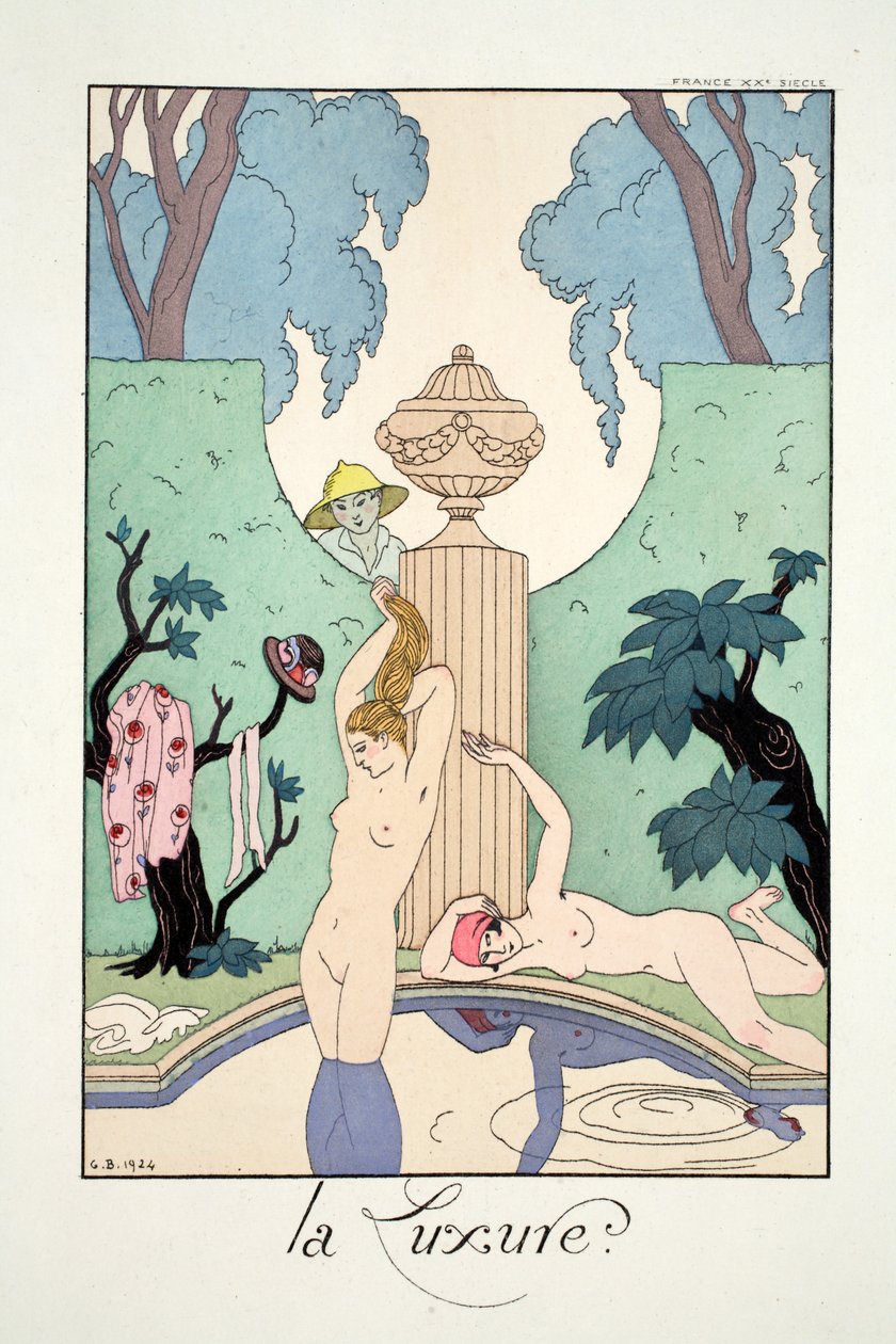 欲望，来自“Falbalas et Fanfreluches, Almanac des Modes Presentes, Pastes et Futures” 作者 乔治理发师