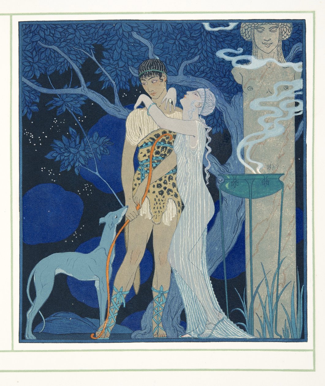 菲德烈和希波吕特》，选自《喜剧人物》，1922 年出版（模版印刷）。1922 年（模板印刷） 作者 乔治理发师