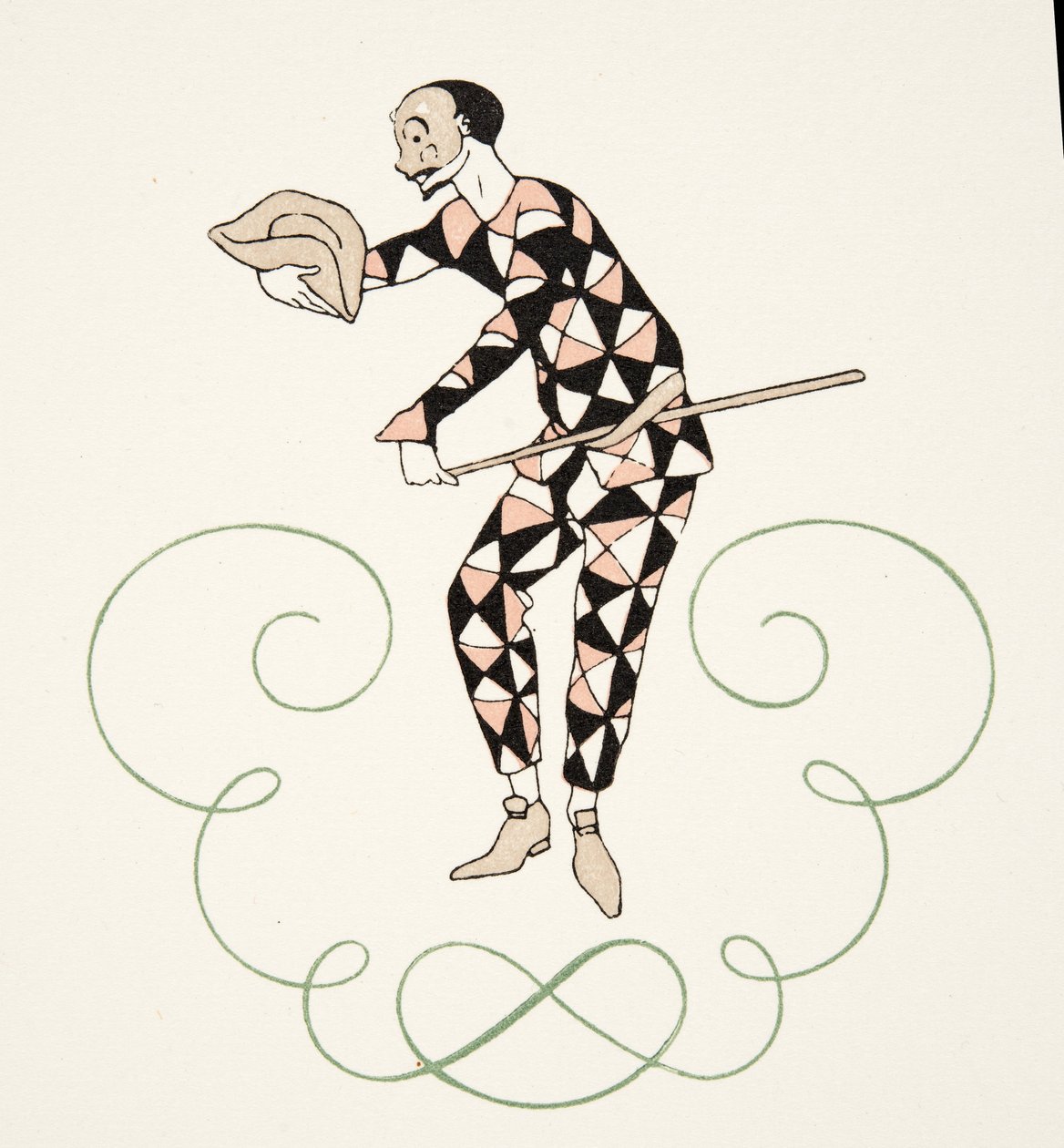 皮埃罗，来自《喜剧人物》，酒吧。 1922 年（模板印刷） 作者 乔治理发师