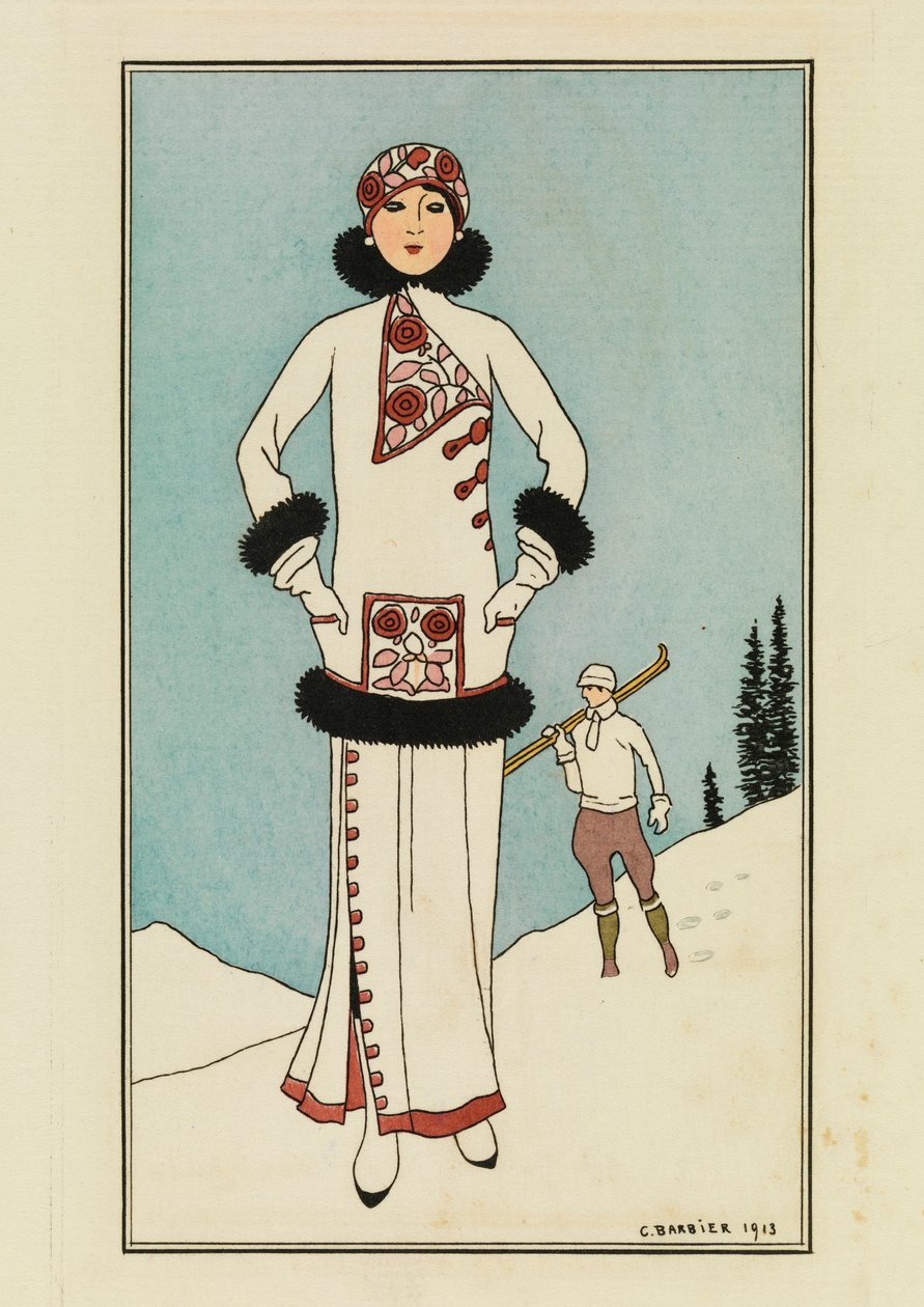 Pour St.Moritz，"巴黎人的服饰 "中的盘子 作者 乔治理发师