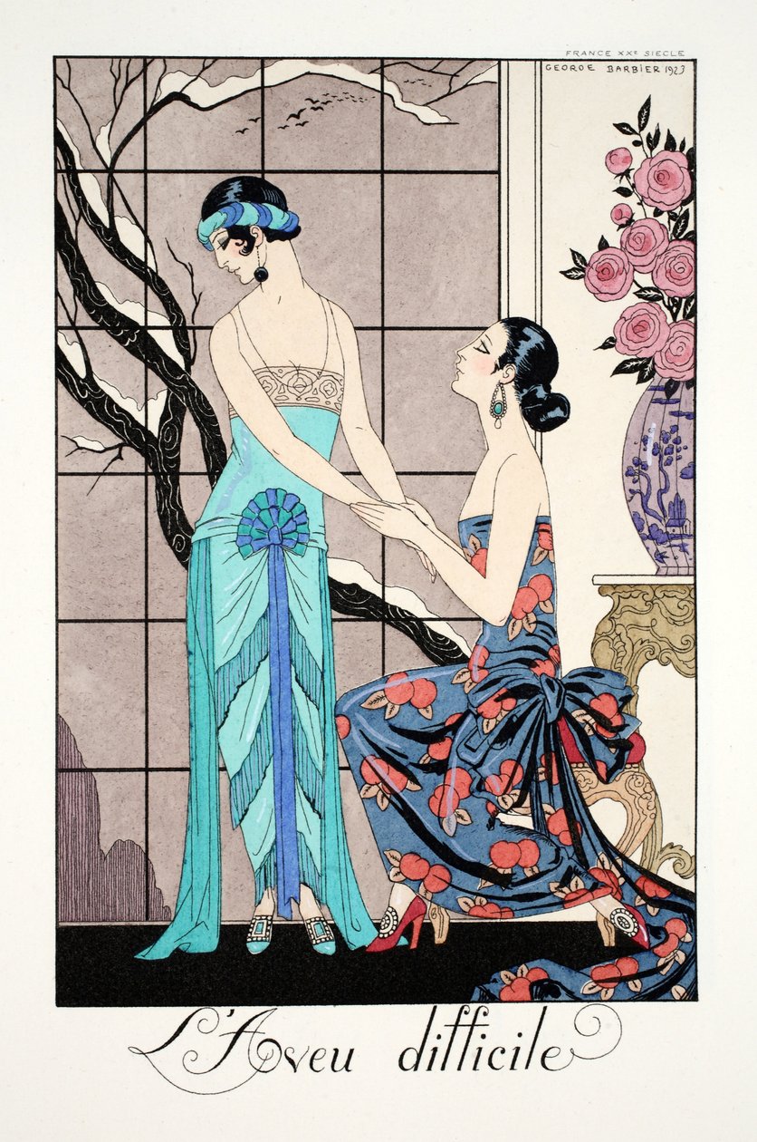 艰难的入场，摘自《Falbalas et Fanfreluches, Almanac des Modes Presentes, Pastes et Futures》 作者 乔治理发师