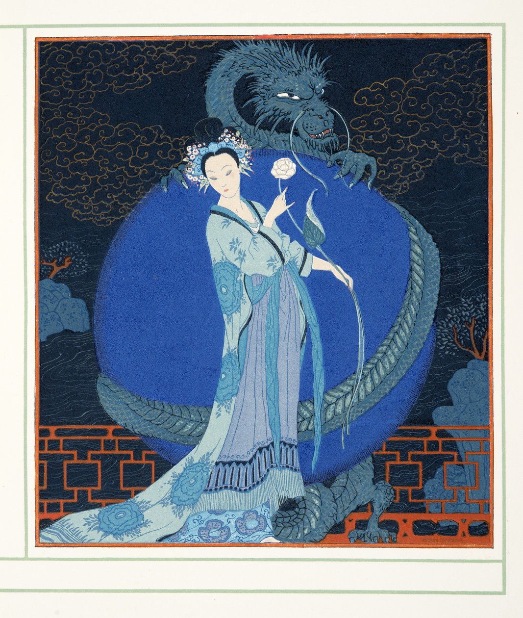 中国的图兰朵公主，出自《喜剧人物》，酒吧。 1922 年（模板印刷） 作者 乔治理发师