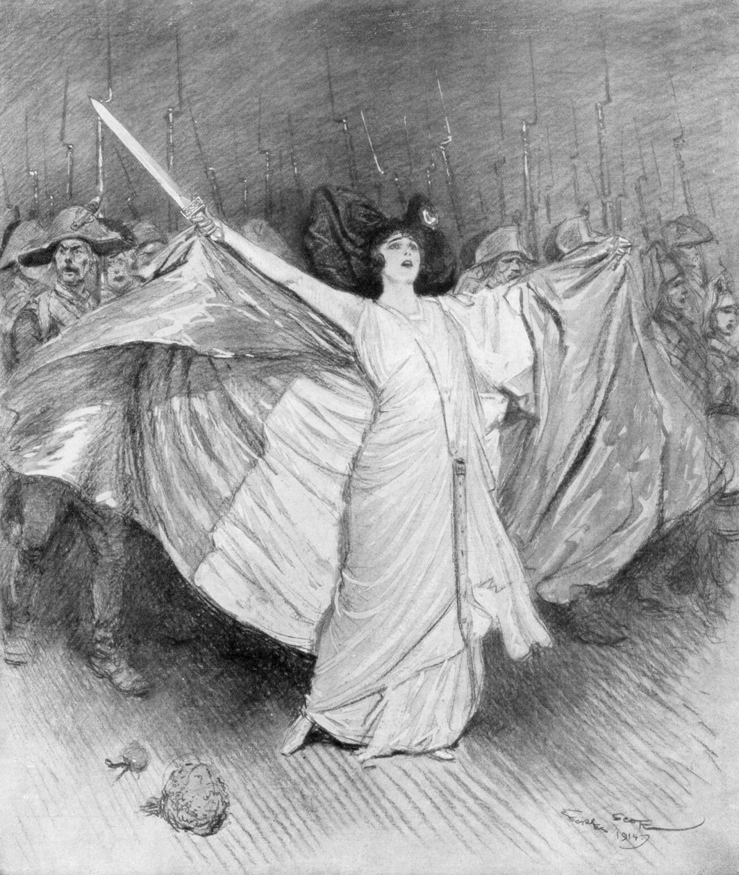 1914年12月6日，罗珀拉·科米克（Lopera-Comique）的马赛（La Marseillaise）。 作者 乔治·贝尔汀·斯科特