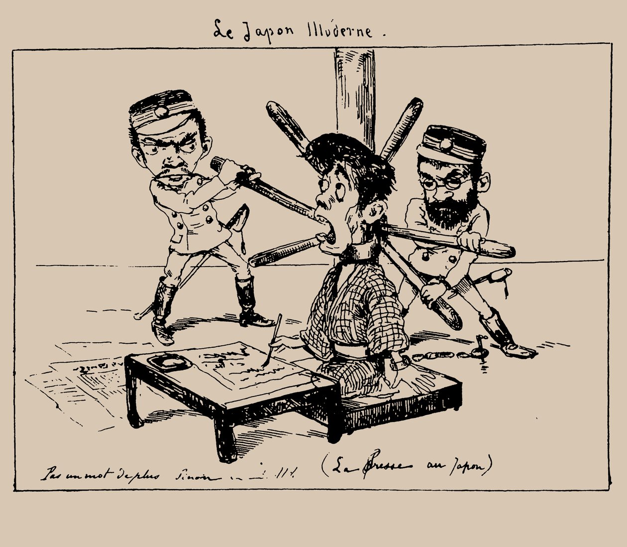 Le Japon illudere La Presse au Japon, 1887. 作者 乔治·比戈
