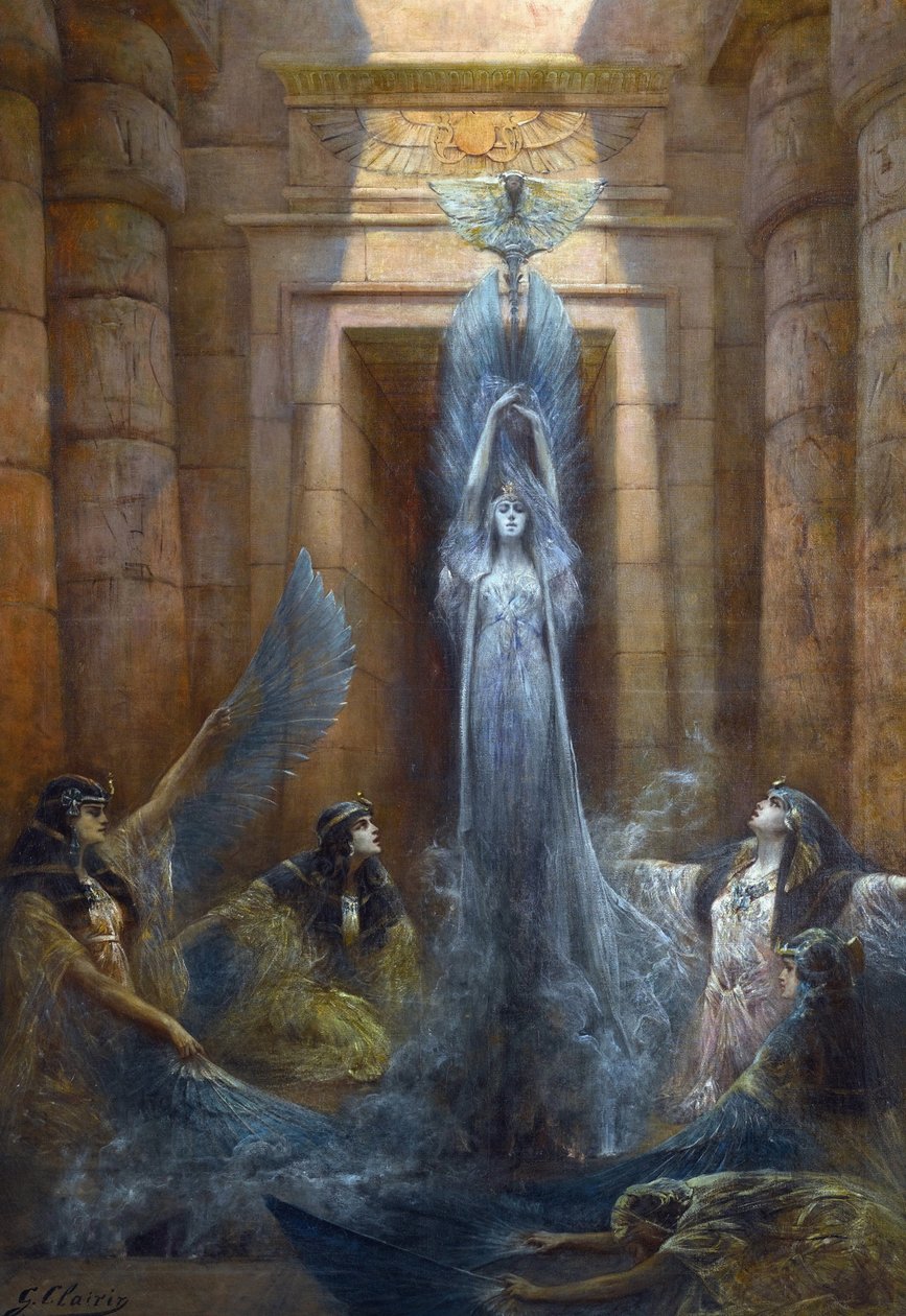 Neith (ou Neit) - The Godess Neith p- Peinture de Georges Clairin (1843-1919), - Oil on canvas 作者 乔治克莱林