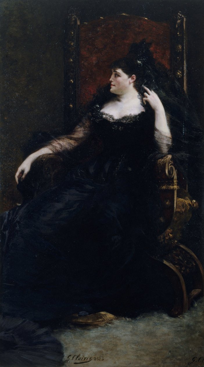 歌剧歌手加布里埃尔-克劳斯1842-1906年的肖像，1883年。 作者 乔治克莱林