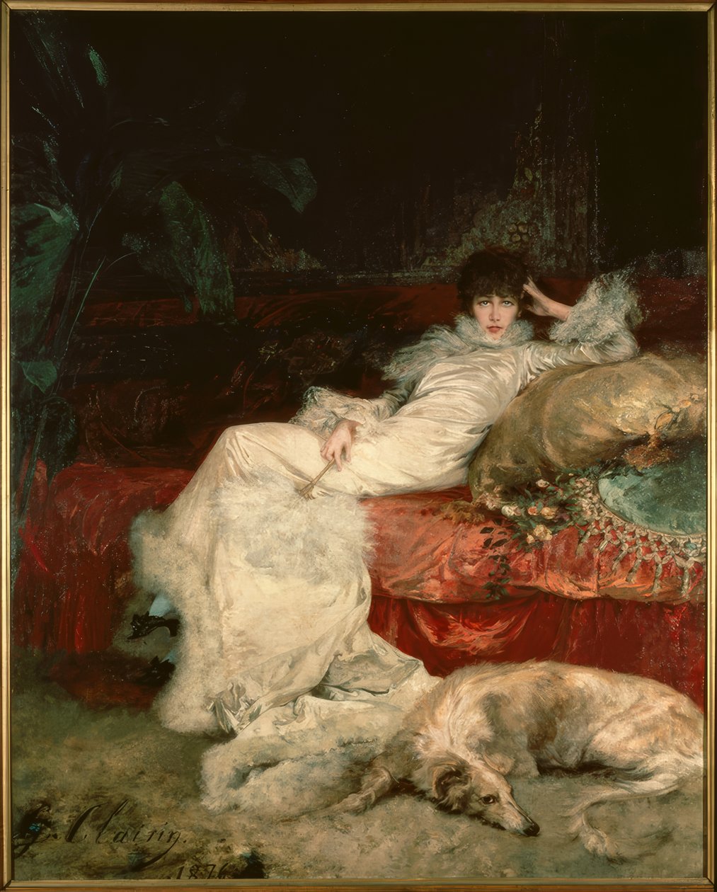 莎拉·伯恩哈特（Sarah Bernhardt）- G.克莱林（G. Clairin）绘画 作者 乔治克莱林