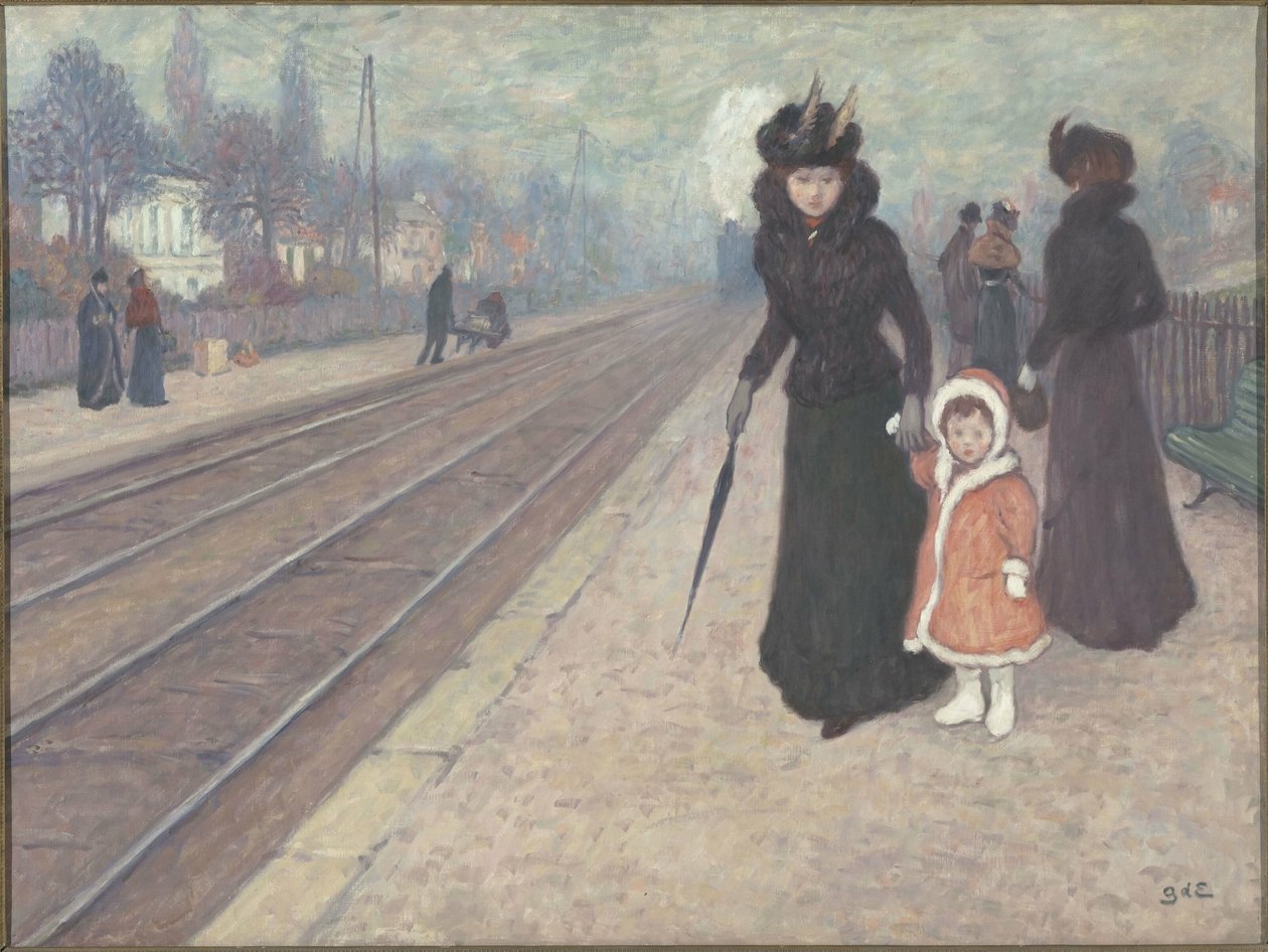 La Gare de Banlieue, 1896-1897 . 作者 乔治·埃斯帕尼亚特