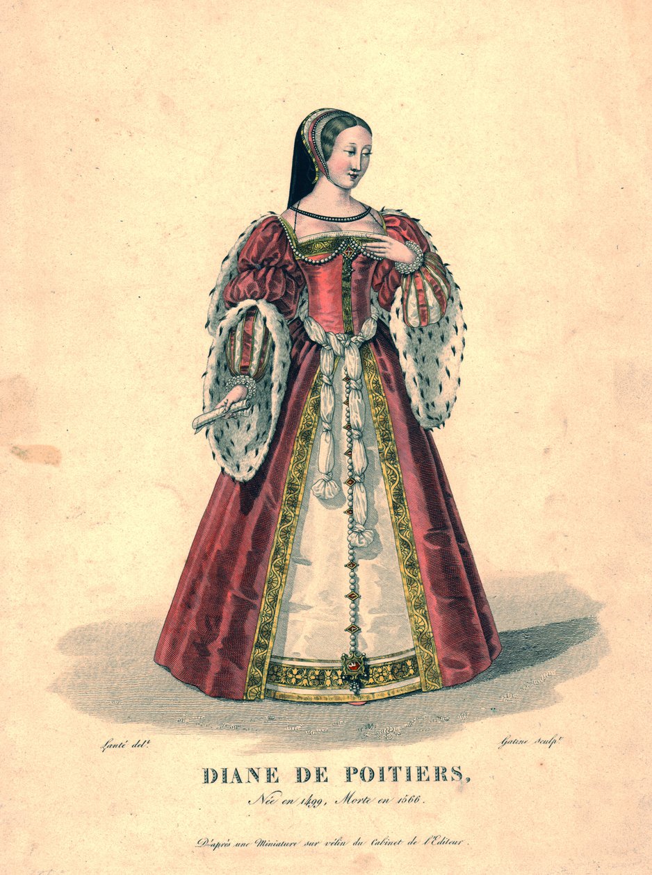 Diane de Poitiers，19世纪初。 作者 乔治·雅克·加丁