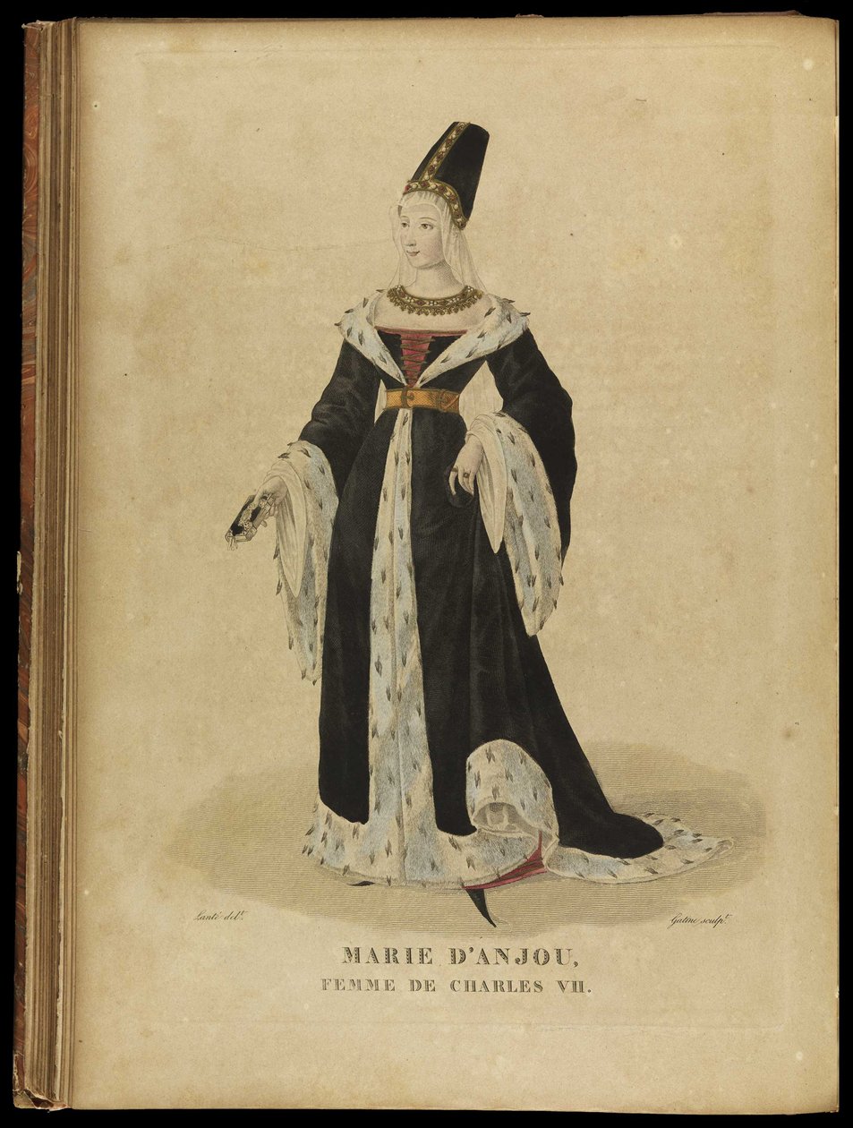法国女王安茹的玛丽（Marie of Anjou），18世纪晚期。 作者 乔治·雅克·加丁