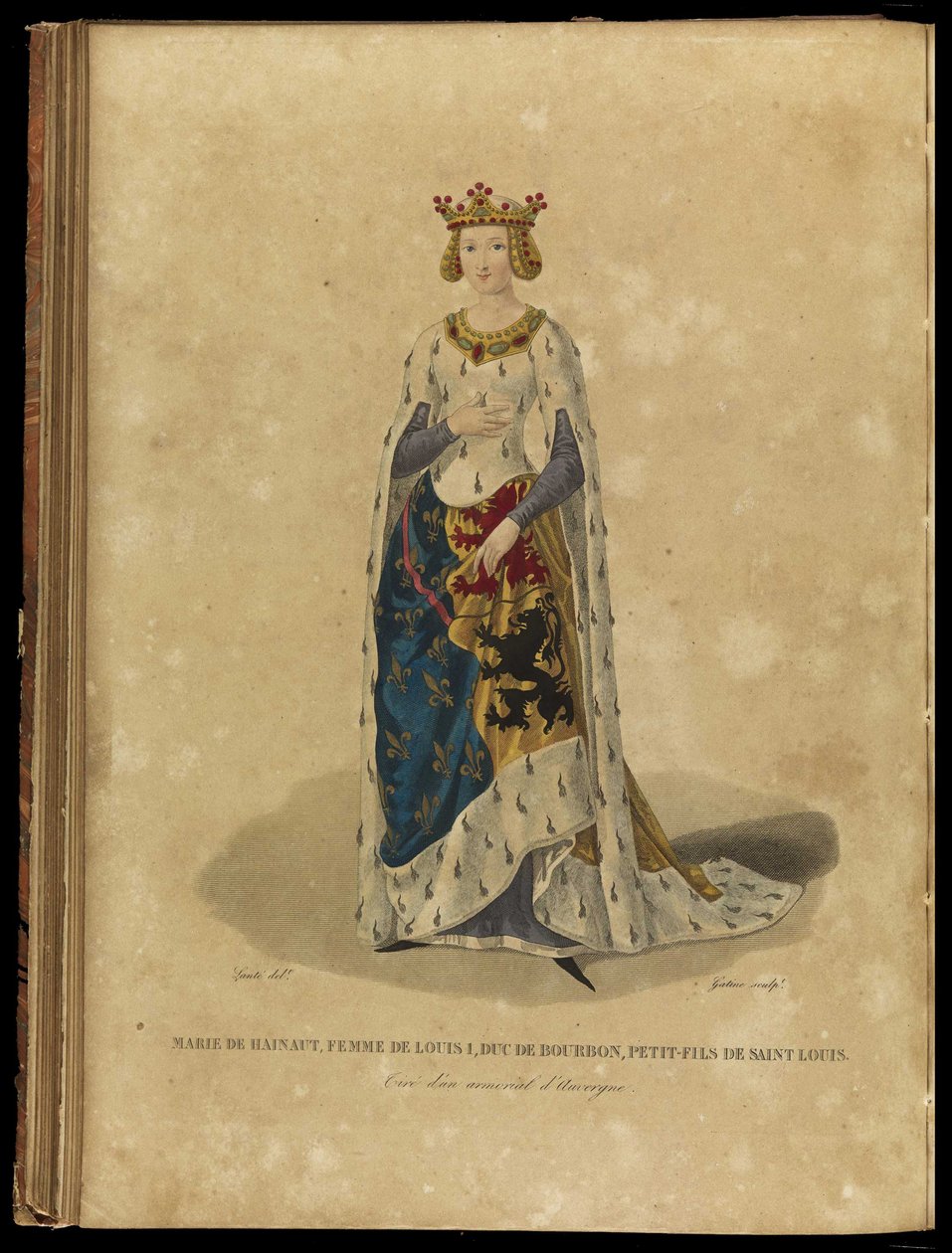 玛丽·埃夫尼斯（Mary of Avesnes）1280年至1354年，晚18世纪。 作者 乔治·雅克·加丁