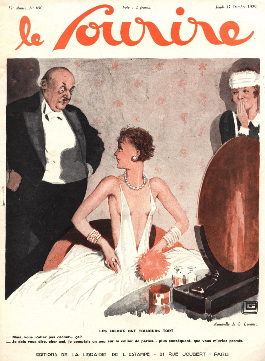 Le Sourire》封面，1929 年 10 月（彩色石印版） 作者 乔治·莱昂内克