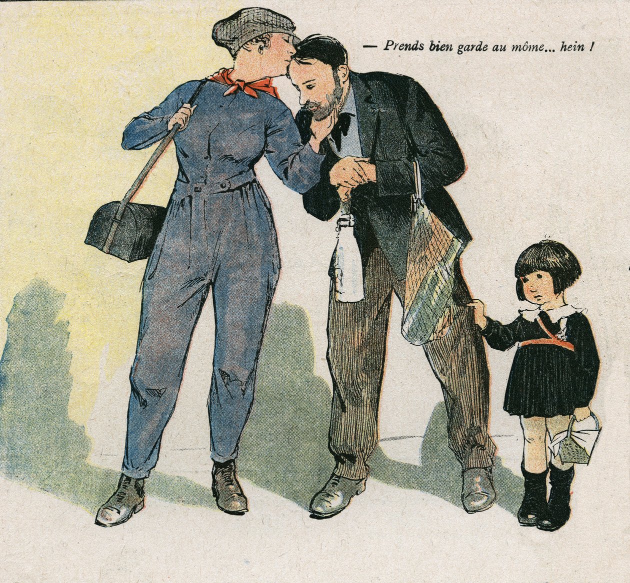 照顾好孩子......啊？乔治-保罗-莱昂内克（1881-1940）在11月15日的 "La Baionnette "上的插图 作者 乔治·莱昂内克