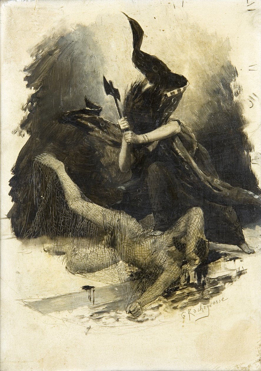 古战场景，1880年 作者 乔治·玛丽·罗什格罗塞（Georges Marie Rochegrosse）