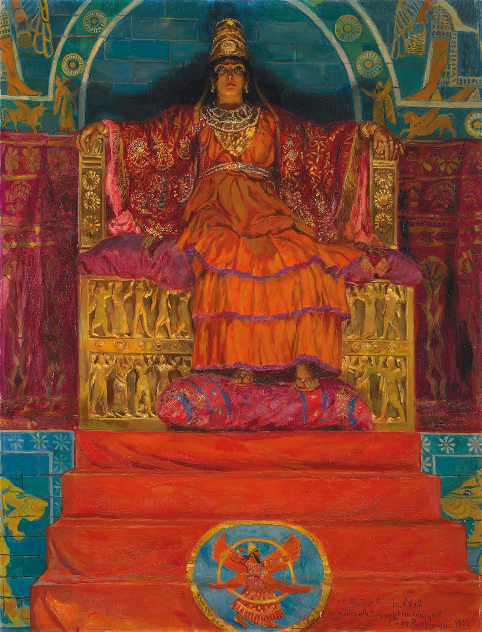 亚述女王，1932年 作者 乔治·玛丽·罗什格罗塞（Georges Marie Rochegrosse）