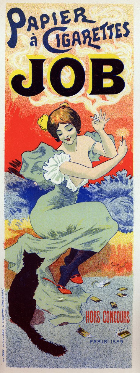 Lifestyle. Job rolling paper for cigarette. Poster by Georges Meunier, France, c.1895 (poster) 作者 乔治·穆尼耶