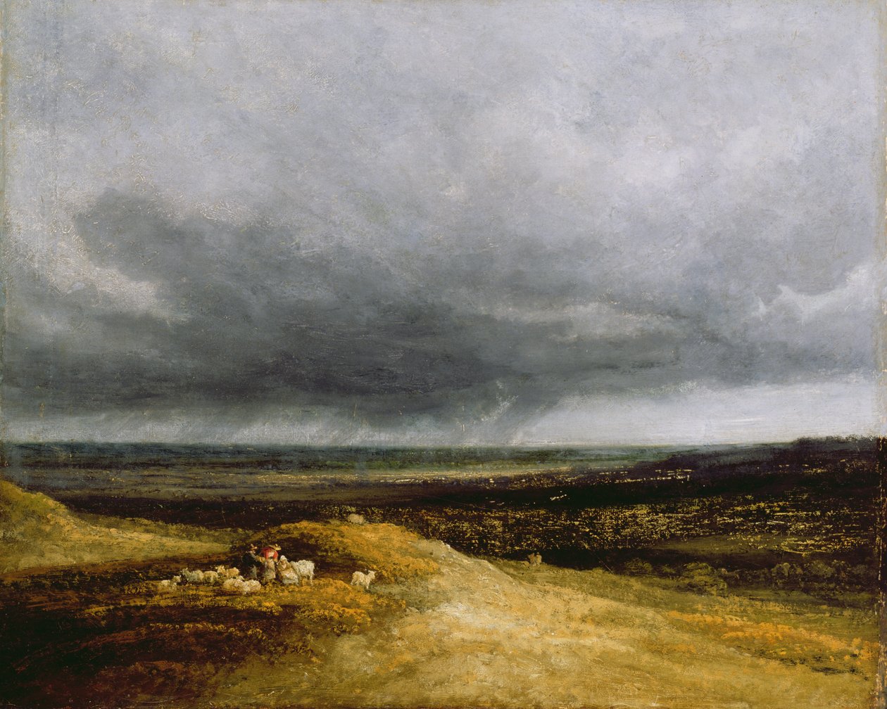 暴风雨来临，约 1820-25 年（布面油画） 作者 乔治·米歇尔
