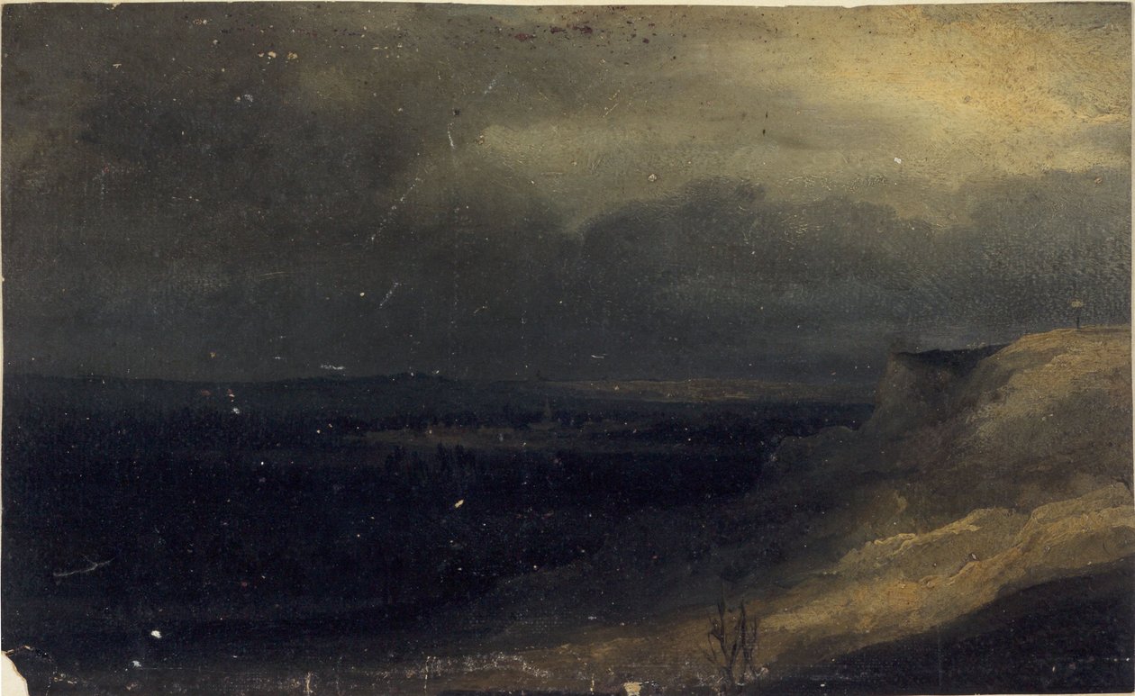 推测的蒙马特风景，约 1830 年（绘画） 作者 乔治·米歇尔
