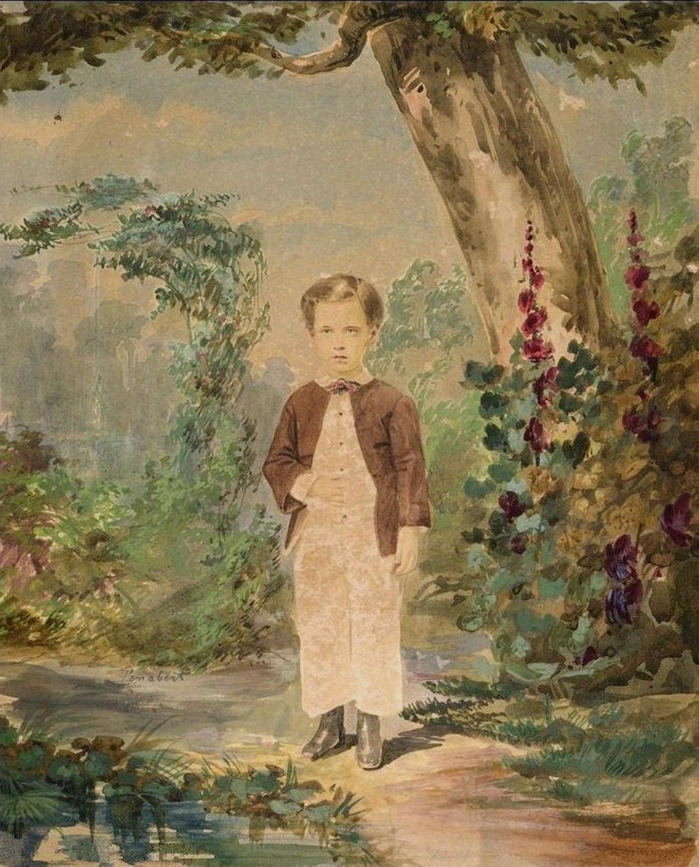 乔治-佩纳贝尔的水彩画（1858 年）(A) 作者 乔治·佩纳伯特