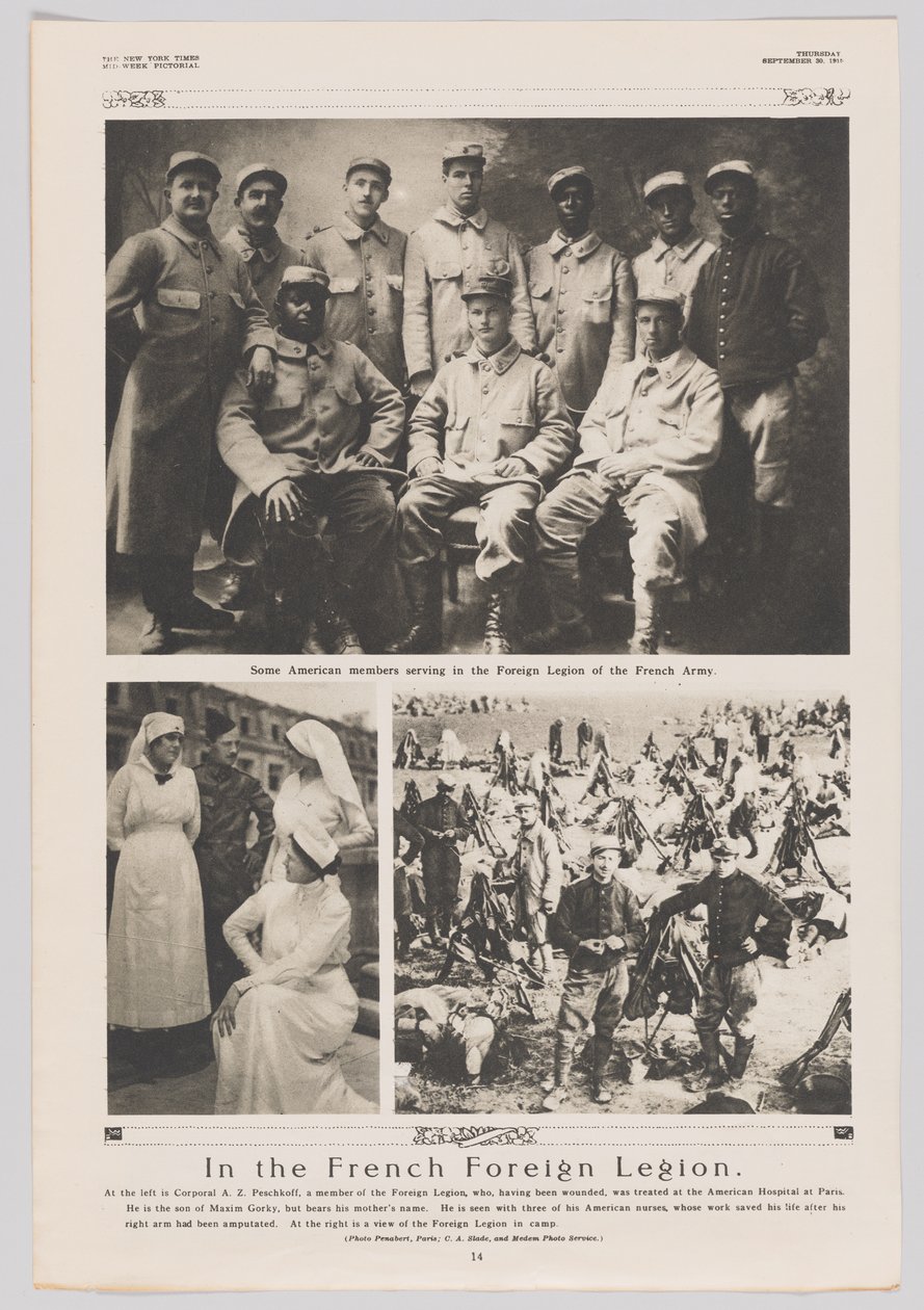 在法国外籍军团，1915年9月30日 作者 乔治·佩纳伯特