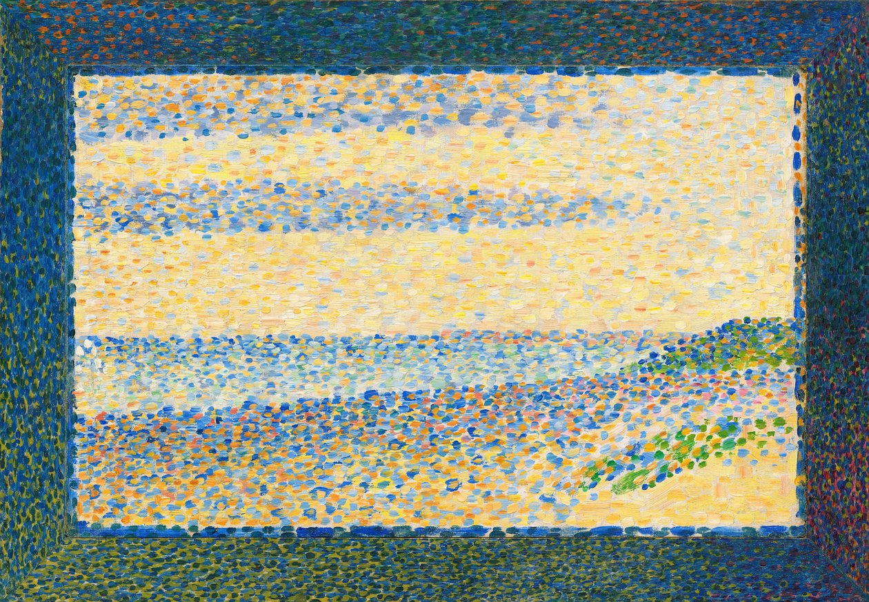 海景画Gravelines，1890年。 作者 乔治·皮埃尔·苏拉特