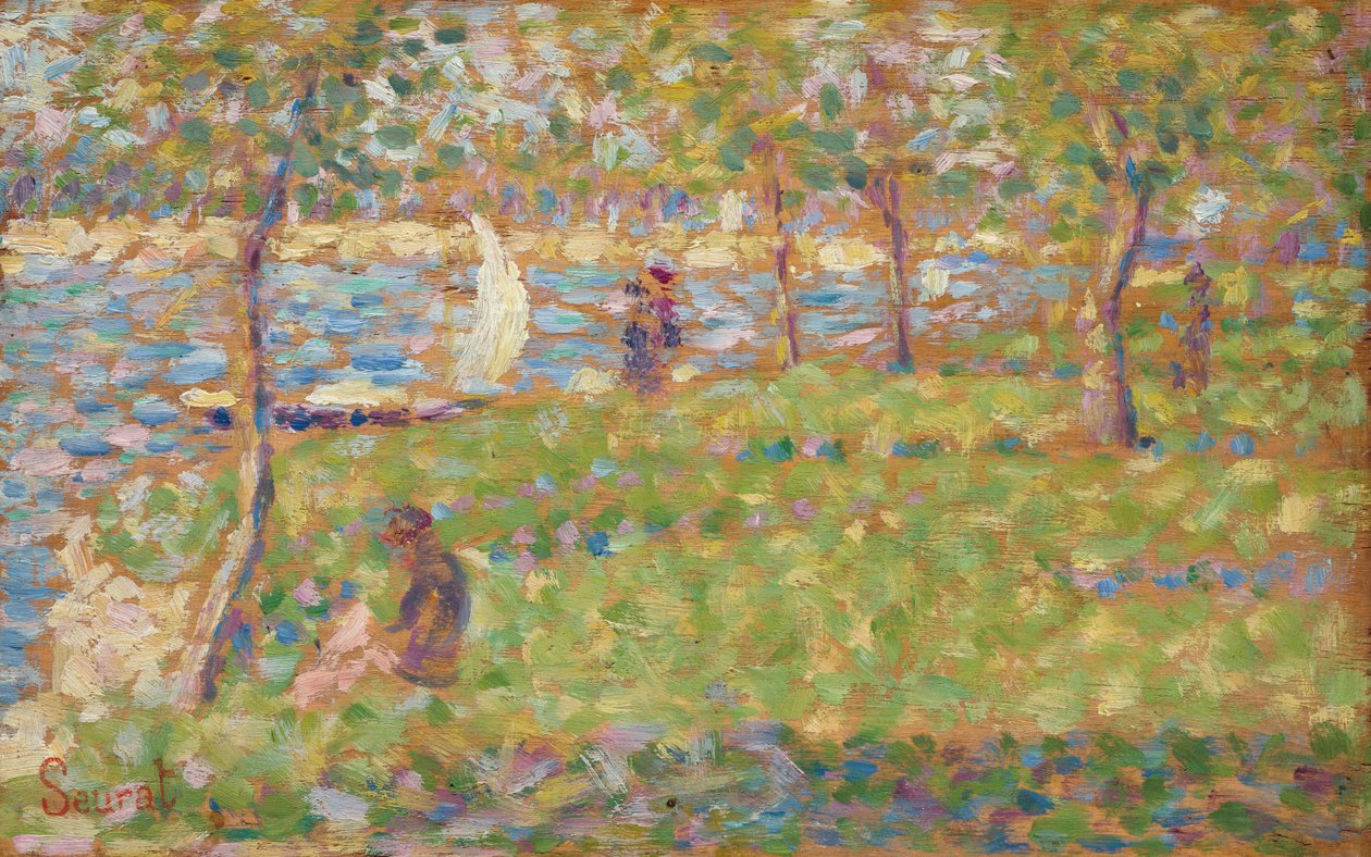 La Grande Jatte的研究，1884-1885。 作者 乔治·皮埃尔·苏拉特