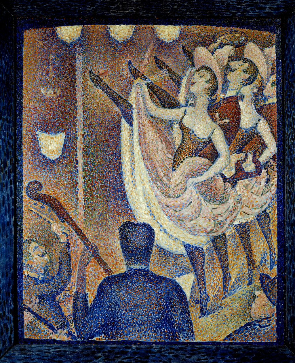 研究 chahut Danceuses de chahut，舞蹈丑闻，与法国康康舞同时出现的舞蹈形式，大约在 1830 年在蒙帕纳斯。 Georges Seurat (1859-1891) 的画作，1889 年布法罗。 奥尔布赖特诺克斯美术馆 - 为 Le Chahut 学习。 达 作者 乔治·皮埃尔·苏拉特